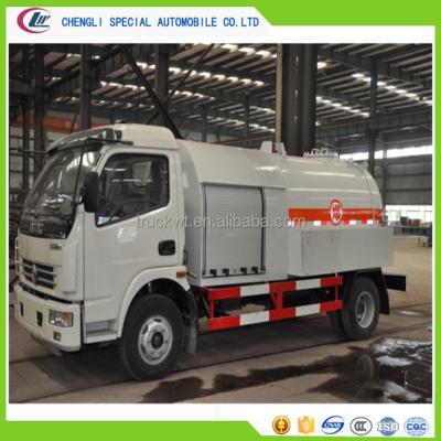 China 8mm china make dongfeng 6cbm mobile lpg gas dispenser truck for sale