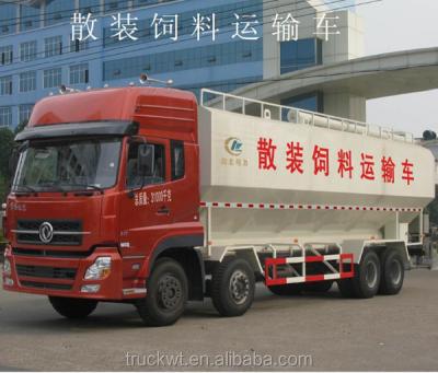 China 40m3 dongfeng Kinland 8x4 electric screw animal feed truck CLW5310ZSLD3 for sale