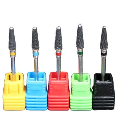 China Nail Drill Bullet Tungsten Carbide Nail Drill Bits Manicure,Electric Nail File 3/32 Drill Bit Carbide Coarse Bit for sale