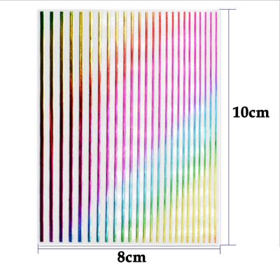 China Popular Metal Barcode Line Of Nail Stickers DIY Gold Nail Sticker For Nail Art Decoration Nail Art Decals for sale