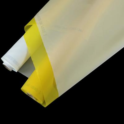 China High Tensile And Low Elongation 43T 80UM Yellow White Monofilament 65Inch Polyester Digital Screen Printing Mesh Custom Fabrics Printing for sale