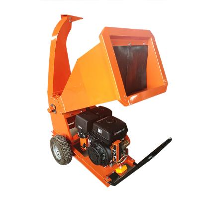 China Heavy Duty Gas Engine 15hp Wood Chipper Mobile Chipper Machine Wood Chipper Scrap Wood Log Forestry Cutting for sale