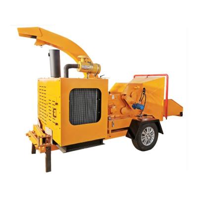 China Cutting Forestry Wood Log Chipper Shredder Machine Waste Diesel Wood Shredder for sale