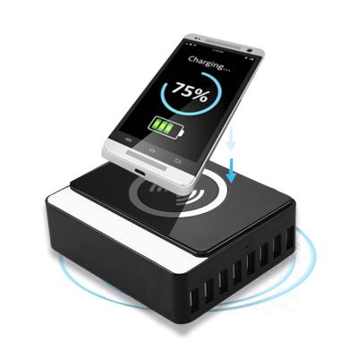 Κίνα Mobile Phone New Products Multi USB Charger QI Smart Wireless Charger 60W 8 Port Port Hub,Portable USB Power Adapter προς πώληση