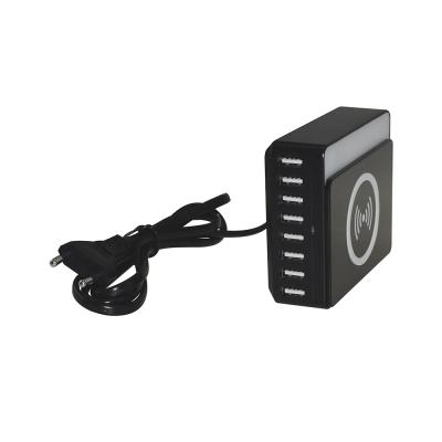 Chine Mobile Phone 8 USB Port Smart Charger Station 60w USB Wireless Charger à vendre