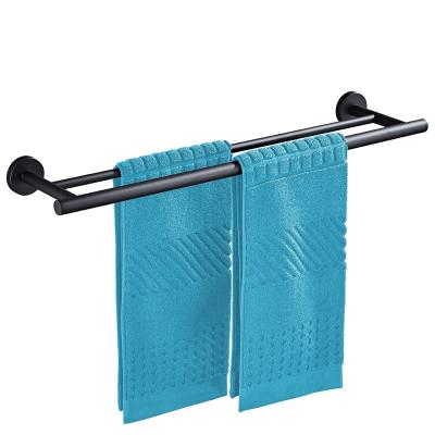 China Stainless Steel Modern Popular Bathroom Products Double Towel Rack for sale