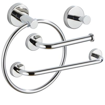 China BRIEF Chrome Bathroom Towel Rack Set Towel Rack Stainless Steel Washroom Accessories Bathroom Accessories Set for sale