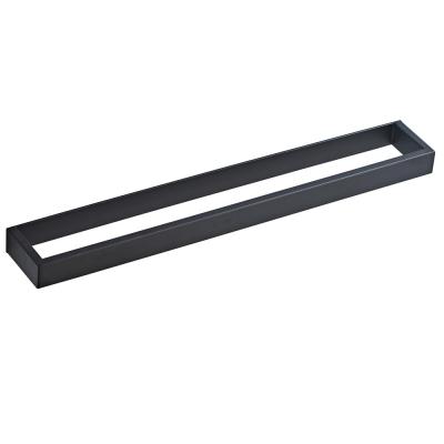 China Hot-selling Fashion Stainless Steel Self Adhesive Towel Bar And Towel Holder Black Bathroom Accessories for sale