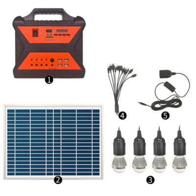 China Support solar charging Outdoor Camping Portable Household DC System Lighting Generator Small Solar Power Bank for sale