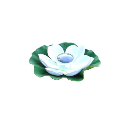 China Garden Outdoor waterproof Villa Garden  pond Wishing Lotus Leaf Water float  solar lotus light for sale