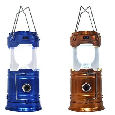 China Residential Solar Led Camping Lights Camp Lantern Outdoor Telescopic Rechargeable Portable Waterproof Camping Lantern Light for sale