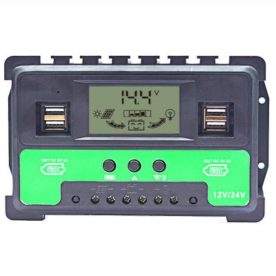 China Charger Controller selected 12V 24V 48V Intelligent Panel Battery Power Mppt   PWM Solar Charge Controller for sale