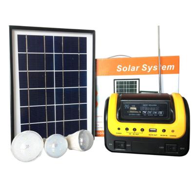 China Garden Portable radio Bluetooth  generation  emergency light supply solar power system for sale