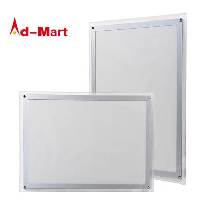 China Edge Lit Lit Fabric Light Up Picture Frame Led Screen Display Crystal Lightbox A1/A2/A3/A4 Photo Light Box Best Led Make A for sale