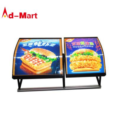 China Vertical Advertising Sign Boards Lightbox Menu Board Led Display Fast Food Menu Light Box Square for sale