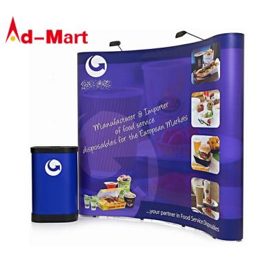 China 3X3(230X240CM) Promotion Wall Display Show Curved Banner, Pop Up, POP Display With Custom Printing for sale