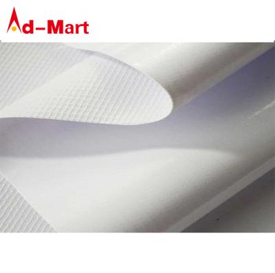 China Outdoor Advertising Warp Knitted Raw Materials Spray Painted Fabric PVC Indoor Polished Cable Banner Roll / Cable Banner for sale