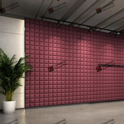 China Modern 3d Wall Panel Foam Sheet Self Adhesive Leather Wall Panel Wall Panel for sale