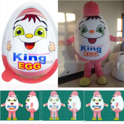 China Custom Super Soft Plush Egg Shape Maskot Costume For Shop Advertising for sale