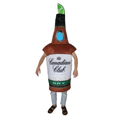 China 2019 Super Soft Plush Good Printing Beer Bottle Mascot Costume for sale