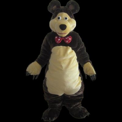 China 2012 soft plush bearbrick plush brown bear mascot costume adult animal mascot costume for sale for sale