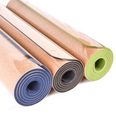 China Durable/Eco-Friendly ZJFIT Certified Anti-Slip Custom Thick Band 5mm Natural Cork Yoga Mat for sale