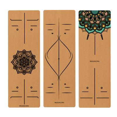 China Durable / ZJFIT Eco - Friendly Strip Cork Wood Yoga Mat 3-6mm Eco - Friendly With Customized Logo for sale