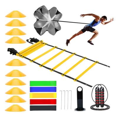 China Eco-friendly Wholesale Custom Durable/ZJFIT Speed ​​Football Soccer Agility Ladder Agility Equipment Training Set Cones Circle Parachute Racks Sets for sale