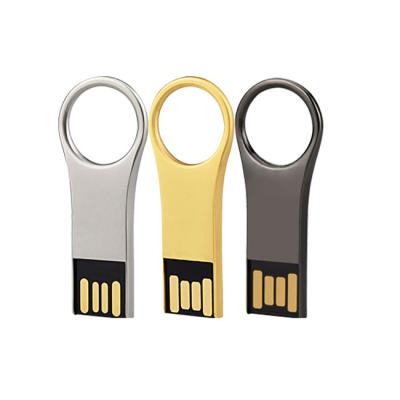 China Mini Pen Drive USB 2.0 Pendrives 64GB Metal Ring+usb Mini Flash Drive USB Drives 32GB Circle USB Memory Stick for sale