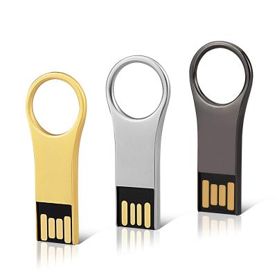 China Mini Pen Drive USB 2.0 Pendrives 64GB Metal Ring+usb Mini Flash Drive USB Drives 32GB Circle USB Memory Stick for sale