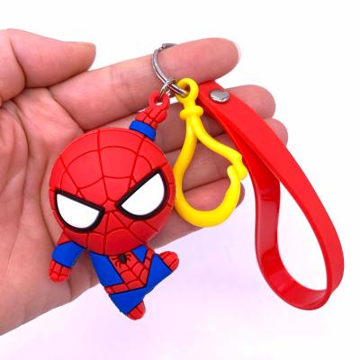 China Character Customized Marvel Avengers Running PVC Keychains Super Heroes For Promotional Gifts Kids Boys Giveaway for sale