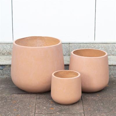 China Modern Plants Hot Sale Outdoor Handmade Decor Garden Flower Planters Terracotta Pots Minimalist Clay Pot For Plants for sale