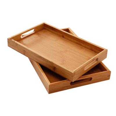 China Morden High Quality Home Hotel Mulit Size Custom Food Or Drink Lobby Bamboo Serving Tray for sale