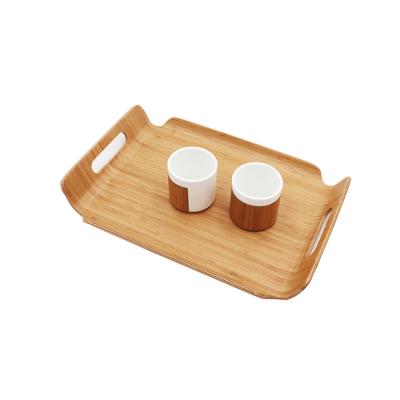 China Morden Large Custom Bamboo Food Platter Breakfast Serving Tray for sale