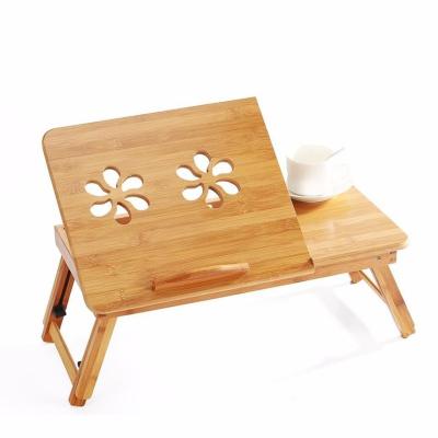 China Europe Laptop Table Lap Computer Bed Tray Bamboo Multifunction Folding Desk for sale