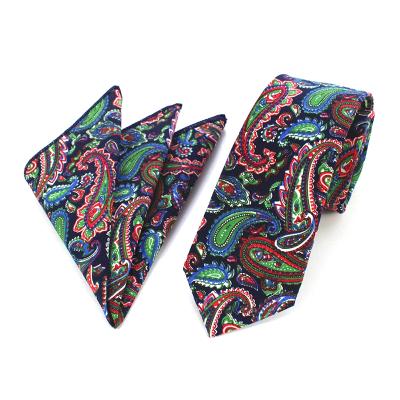 China European and American Style Paisley Ties Cotton Necktie Custom Luxury Comfortable New Printing Design for sale