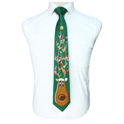 China Fashion Printed Tie Mens Good Quality Christmas Fashion Character Necktie for sale