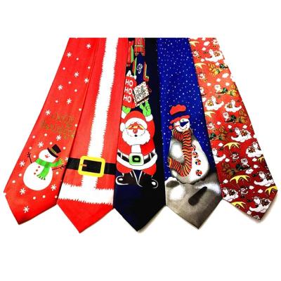 China Wholesale Party Fashion New Year New Year Snowman Style Christmas Ties Custom Ties Tie for sale