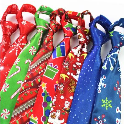 China Fashion Wholesale Cheap Christmas Tie Digital Printing Christmas Tie for sale