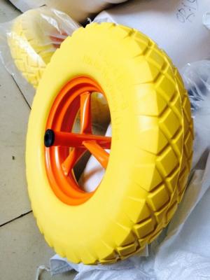 China Tamanho 350-400mm Polyurethane Industrial PU espuma roda para carro de golfe trolley Barrow à venda