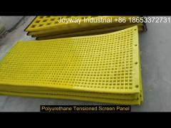 Tensioned  Urethane Coated Sieve Plate For Stone Screening