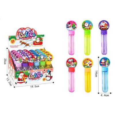 China Outdoor Fun Blowing Bubbles Six Colors Christmas Mini Bubble Wands Blowing Bubbles Toy Bubble Tubes for sale