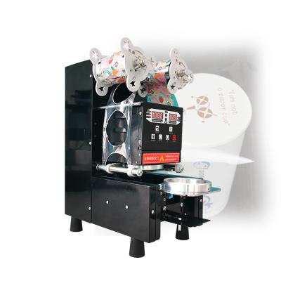 China Full of Automatic Industrial Automatic Continuous Tape Sealer Machine Plastic Tea Bubble Cup Sealer Machine for sale