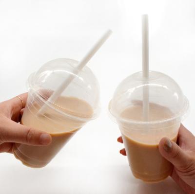 China 500ml-95 Clear Disposable Plastic PET Cup Cup Boba Bubble Milk Tea Cup for sale