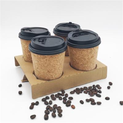 China Disposable Coffee Wholesale Disposable Drinks Corrugated Cardboard Tray Cup Carrier Paper Cup Holders 2 4 for sale