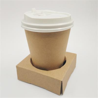 China Disposable 2021 Corrugated Cardboard Paper Coffee Milk Tea Beverage 1 2 4 Cup Holder Cup Tray Carrier for sale