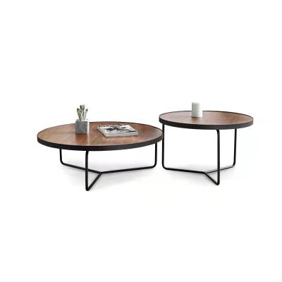 China Factory Outlet Acceptable High Quality Metallic Furniture Set Wood Top Modern Coffee Table for sale