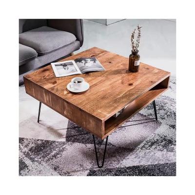 China American coffee table home retro hall sofa side table reception old acceptable solid wood small coffee table for sale