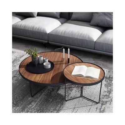 China Industrial Style Living Room Round Wrought Iron Sofa Side Black Coffee Table Coffee Table Acceptable for sale