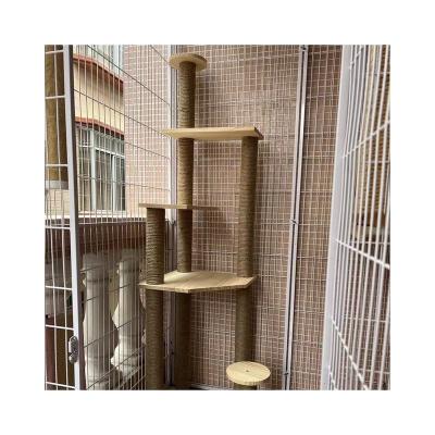 China Cat Furniture Luxury Wooden Large Multilayer Hot Selling Durable Cat Climbing Frame With Platform for sale